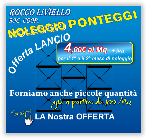 Noleggio Ponteggi in offerta lancio